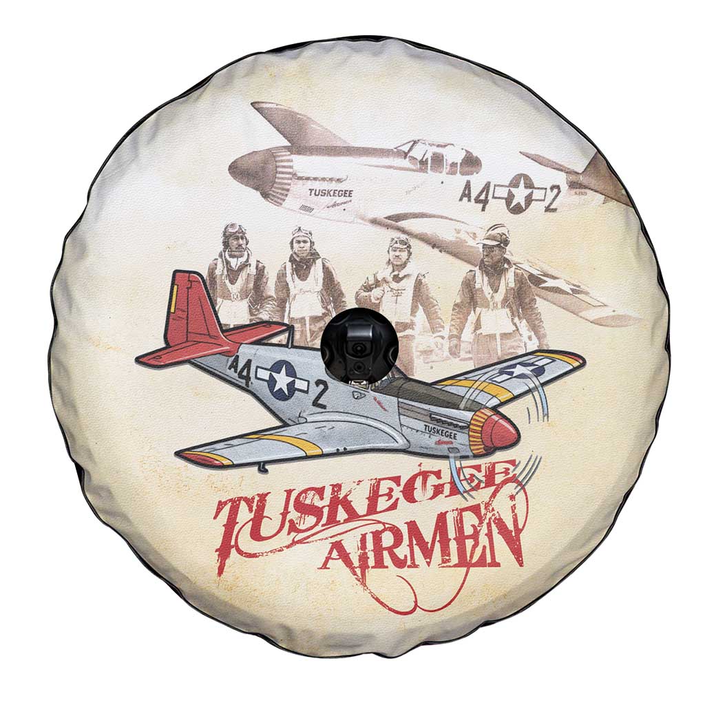 Tuskegee Red Tails Airmen Spare Tire Cover History Aviator Heroes Retro Style - Wonder Print Shop