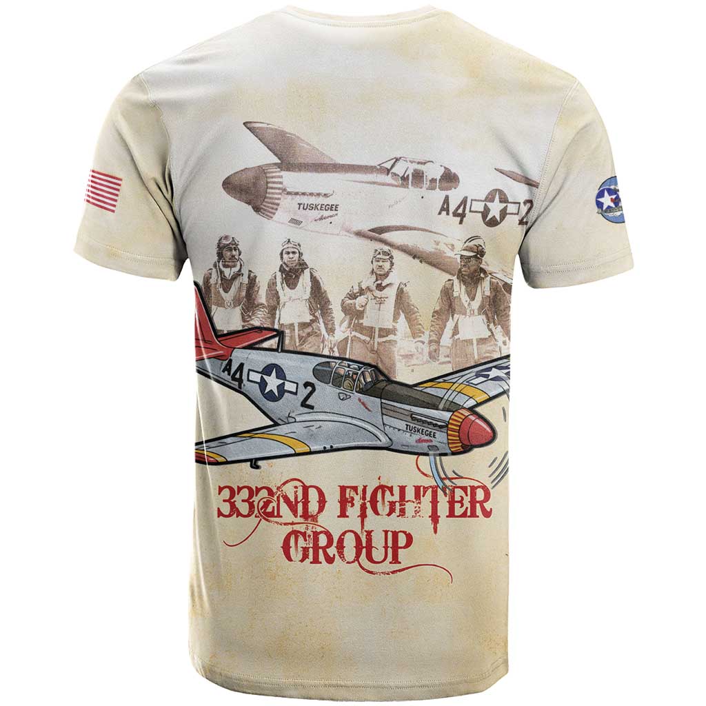 Tuskegee Red Tails Airmen T Shirt History Aviator Heroes Retro Style - Wonder Print Shop