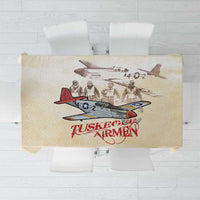 Tuskegee Red Tails Airmen Tablecloth History Aviator Heroes Retro Style - Wonder Print Shop