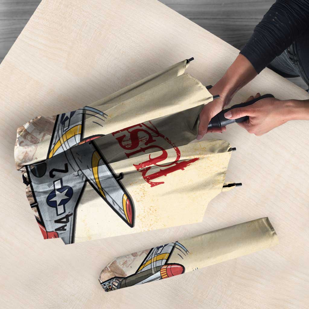 Tuskegee Red Tails Airmen Umbrella History Aviator Heroes Retro Style - Wonder Print Shop