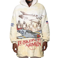 Tuskegee Red Tails Airmen Wearable Blanket Hoodie History Aviator Heroes Retro Style - Wonder Print Shop