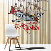 Tuskegee Red Tails Airmen Window Curtain History Aviator Heroes Retro Style - Wonder Print Shop
