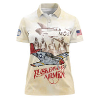 Tuskegee Red Tails Airmen Women Polo Shirt History Aviator Heroes Retro Style - Wonder Print Shop