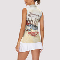 Tuskegee Red Tails Airmen Women Sleeveless Polo Shirt History Aviator Heroes Retro Style - Wonder Print Shop