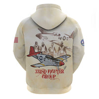 Tuskegee Red Tails Airmen Zip Hoodie History Aviator Heroes Retro Style - Wonder Print Shop