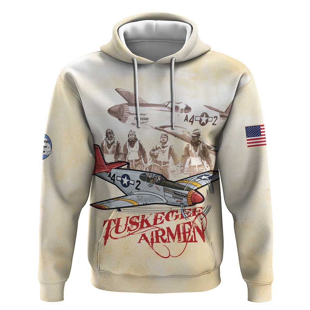 Tuskegee Red Tails Airmen Zip Hoodie History Aviator Heroes Retro Style - Wonder Print Shop