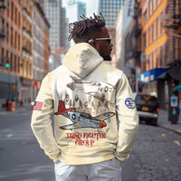 Tuskegee Red Tails Airmen Zip Hoodie History Aviator Heroes Retro Style - Wonder Print Shop