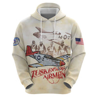 Tuskegee Red Tails Airmen Zip Hoodie History Aviator Heroes Retro Style - Wonder Print Shop