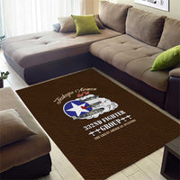 Tuskegee Airmen WWII Heroes Area Rug The Great American Aviators Brown Leather Pattern - Wonder Print Shop