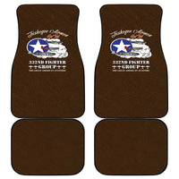 Tuskegee Airmen WWII Heroes Car Mats The Great American Aviators Brown Leather Pattern - Wonder Print Shop