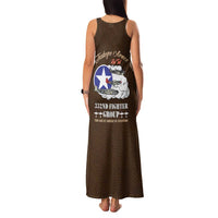 Tuskegee Airmen WWII Heroes Family Matching Tank Maxi Dress and Hawaiian Shirt The Great American Aviators Brown Leather Pattern - Wonder Print Shop