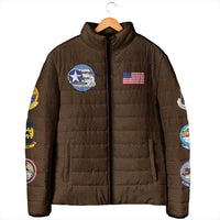 Tuskegee Airmen WWII Heroes Padded Jacket The Great American Aviators Brown Leather Pattern - Wonder Print Shop