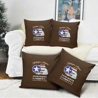 Tuskegee Airmen WWII Heroes Pillow Cover The Great American Aviators Brown Leather Pattern - Wonder Print Shop