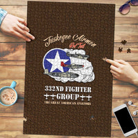 Tuskegee Airmen WWII Heroes Puzzle The Great American Aviators Brown Leather Pattern - Wonder Print Shop