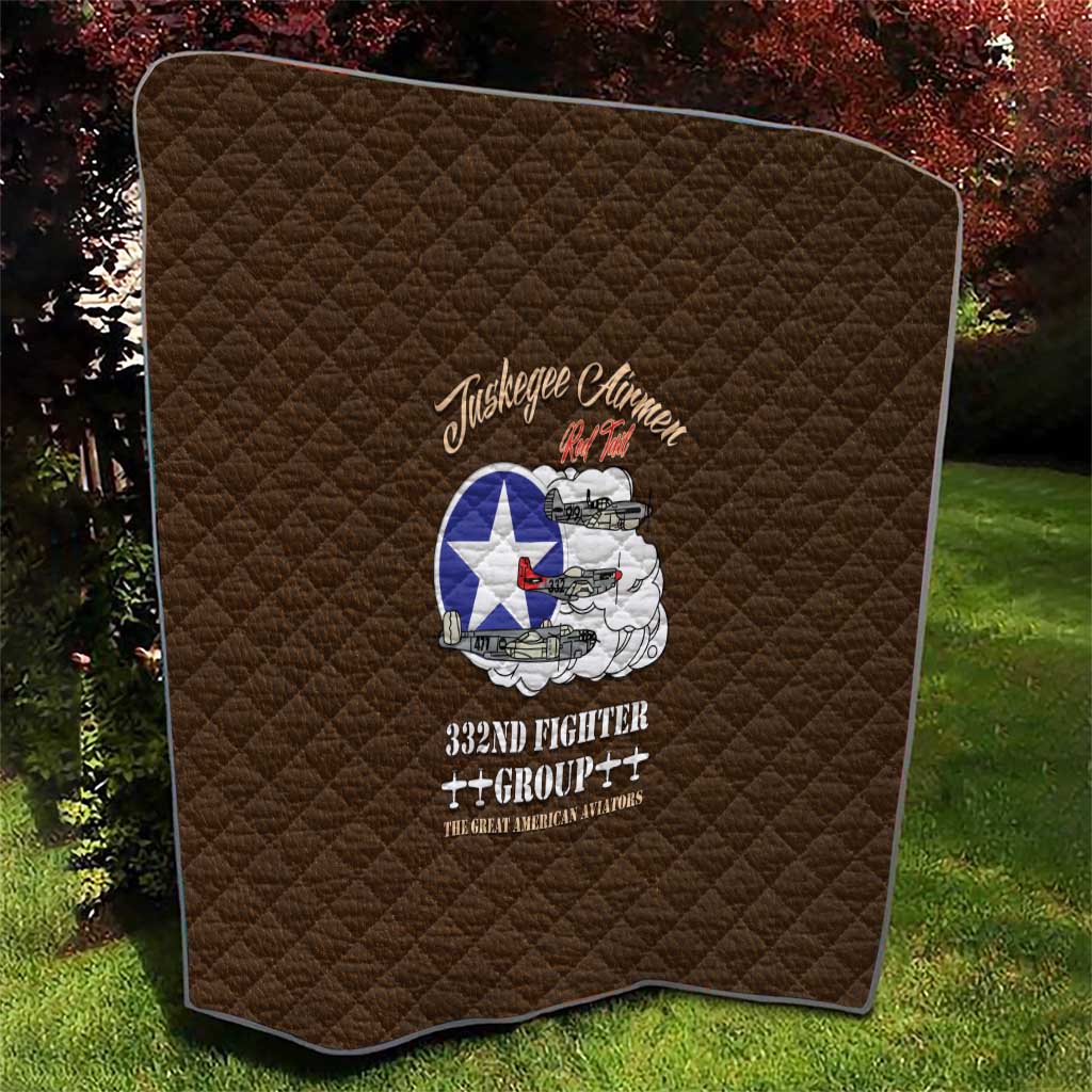 Tuskegee Airmen WWII Heroes Quilt The Great American Aviators Brown Leather Pattern - Wonder Print Shop