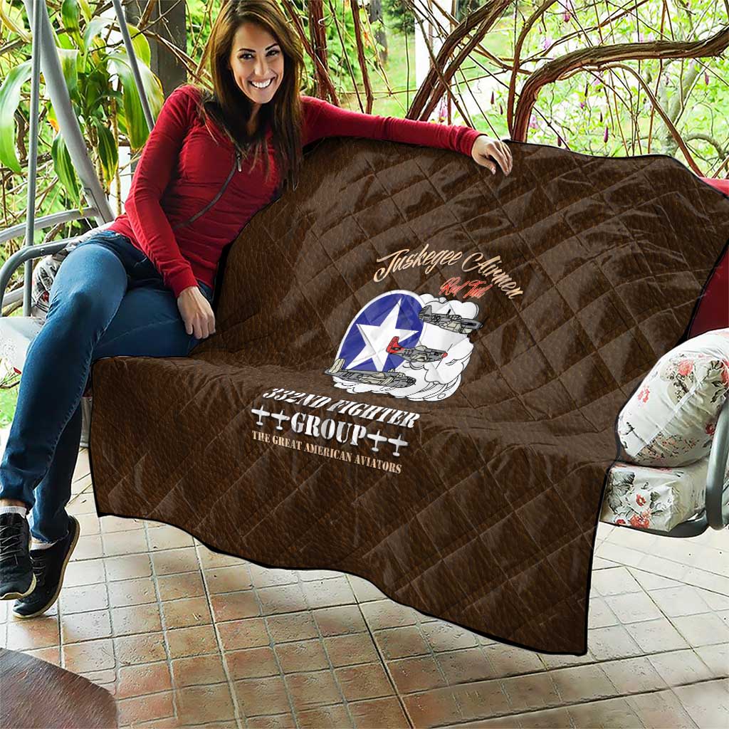 Tuskegee Airmen WWII Heroes Quilt The Great American Aviators Brown Leather Pattern - Wonder Print Shop