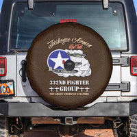 Tuskegee Airmen WWII Heroes Spare Tire Cover The Great American Aviators Brown Leather Pattern - Wonder Print Shop