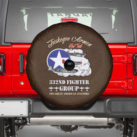 Tuskegee Airmen WWII Heroes Spare Tire Cover The Great American Aviators Brown Leather Pattern - Wonder Print Shop