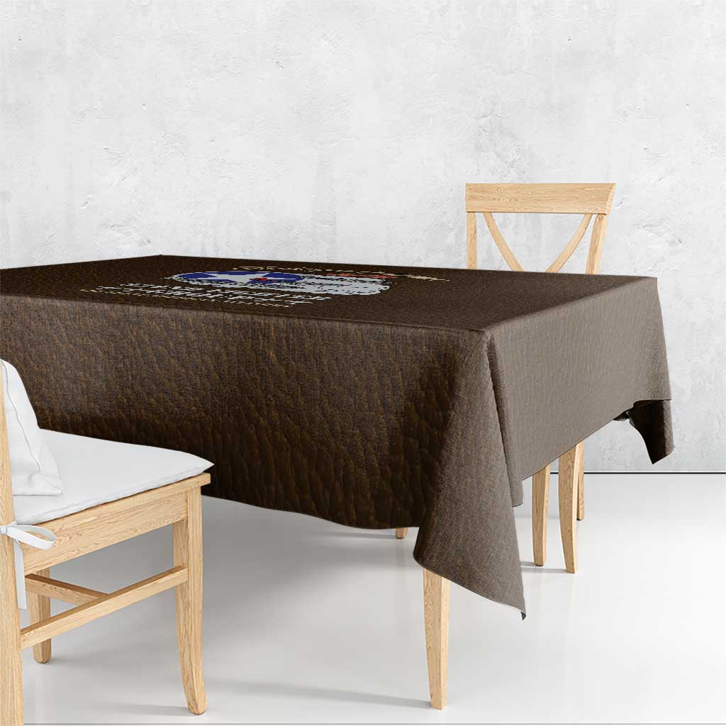 Tuskegee Airmen WWII Heroes Tablecloth The Great American Aviators Brown Leather Pattern - Wonder Print Shop