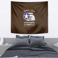 Tuskegee Airmen WWII Heroes Tapestry The Great American Aviators Brown Leather Pattern - Wonder Print Shop