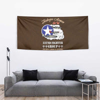 Tuskegee Airmen WWII Heroes Tapestry The Great American Aviators Brown Leather Pattern - Wonder Print Shop
