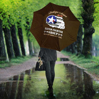 Tuskegee Airmen WWII Heroes Umbrella The Great American Aviators Brown Leather Pattern - Wonder Print Shop