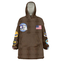 Tuskegee Airmen WWII Heroes Wearable Blanket Hoodie The Great American Aviators Brown Leather Pattern - Wonder Print Shop