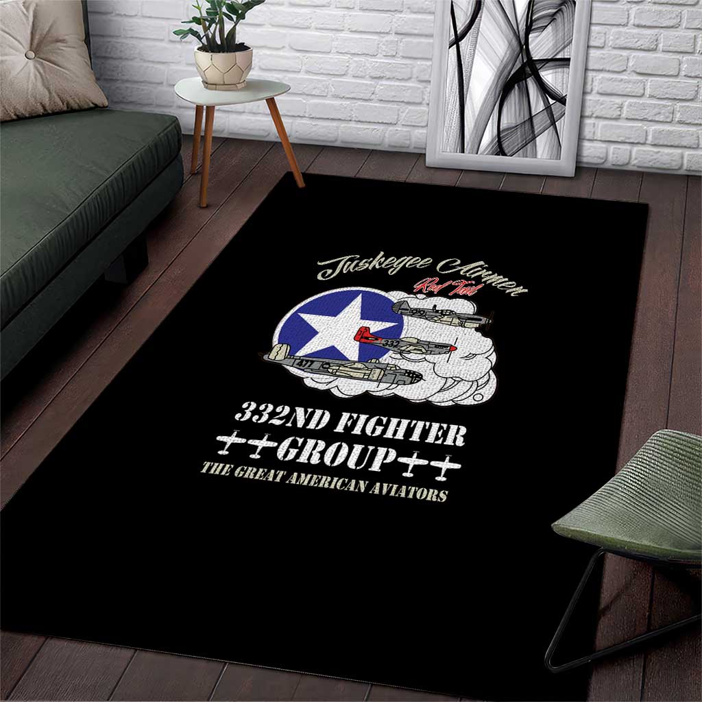 Tuskegee Airmen WWII Heroes Area Rug The Great American Aviators Black Art - Wonder Print Shop