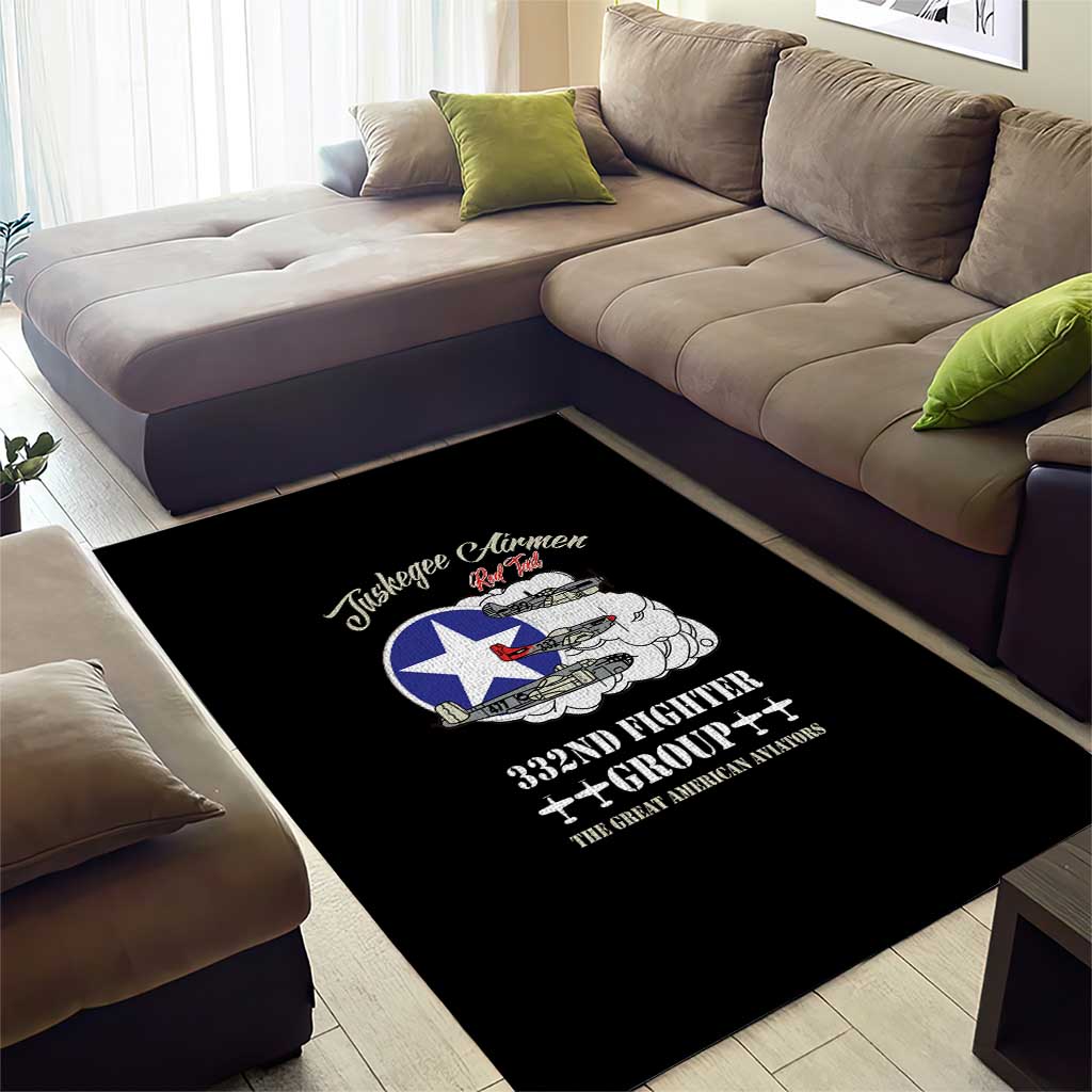 Tuskegee Airmen WWII Heroes Area Rug The Great American Aviators Black Art - Wonder Print Shop
