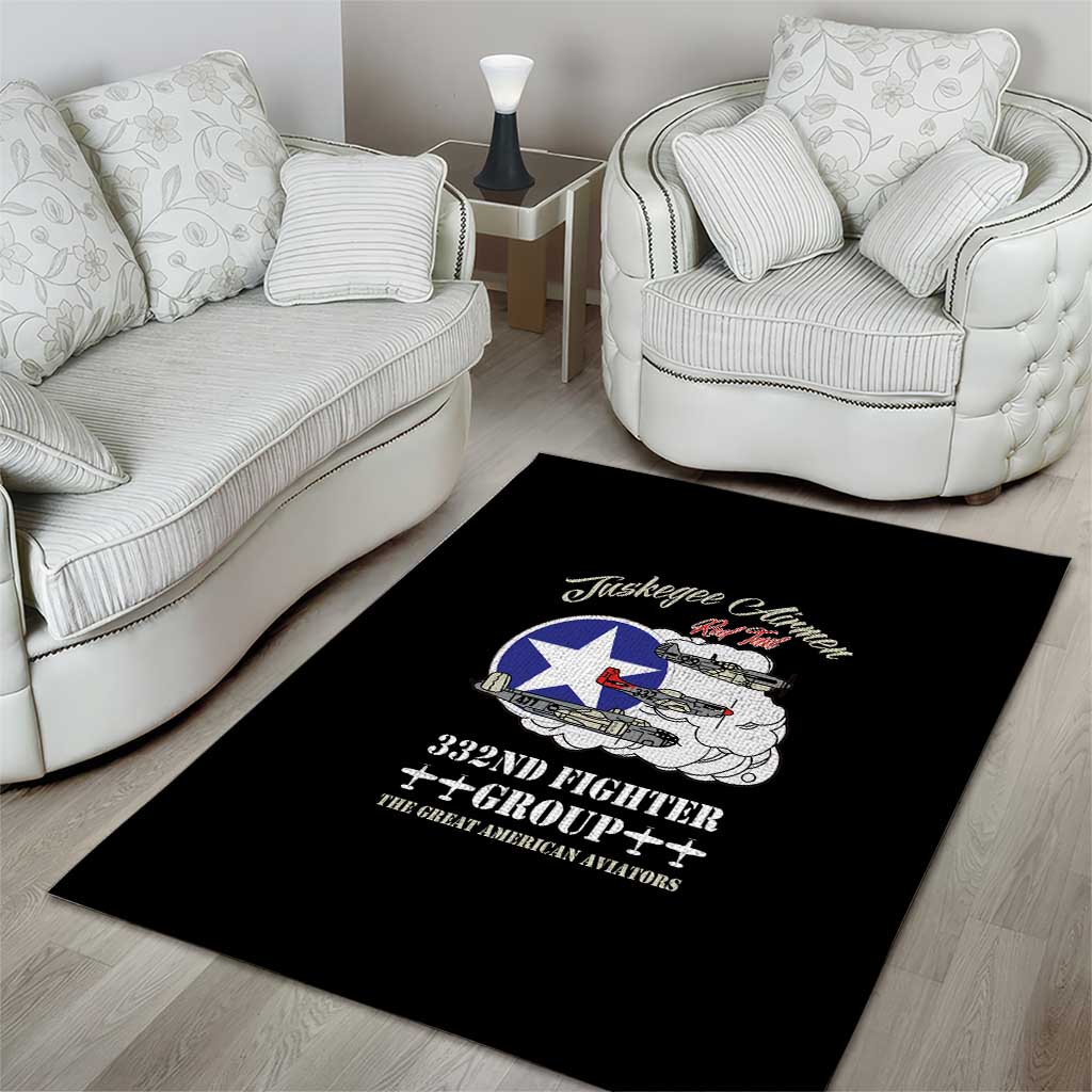Tuskegee Airmen WWII Heroes Area Rug The Great American Aviators Black Art - Wonder Print Shop