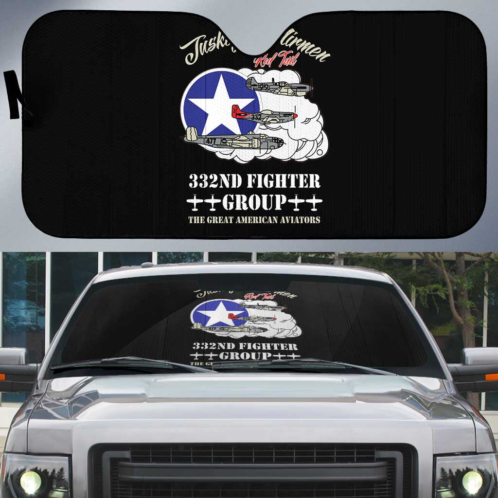 Tuskegee Airmen WWII Heroes Auto Sun Shade The Great American Aviators Black Art - Wonder Print Shop
