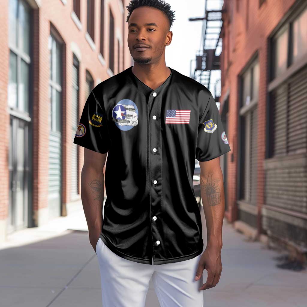 Tuskegee Airmen WWII Heroes Baseball Jersey The Great American Aviators Black Art - Wonder Print Shop