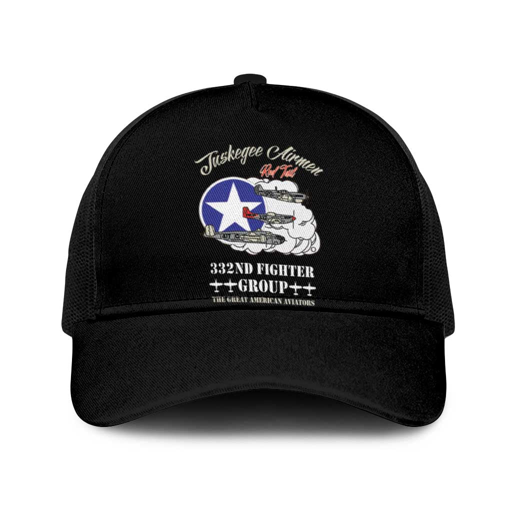 Tuskegee Airmen WWII Heroes Baseball Net Cap The Great American Aviators Black Art - Wonder Print Shop