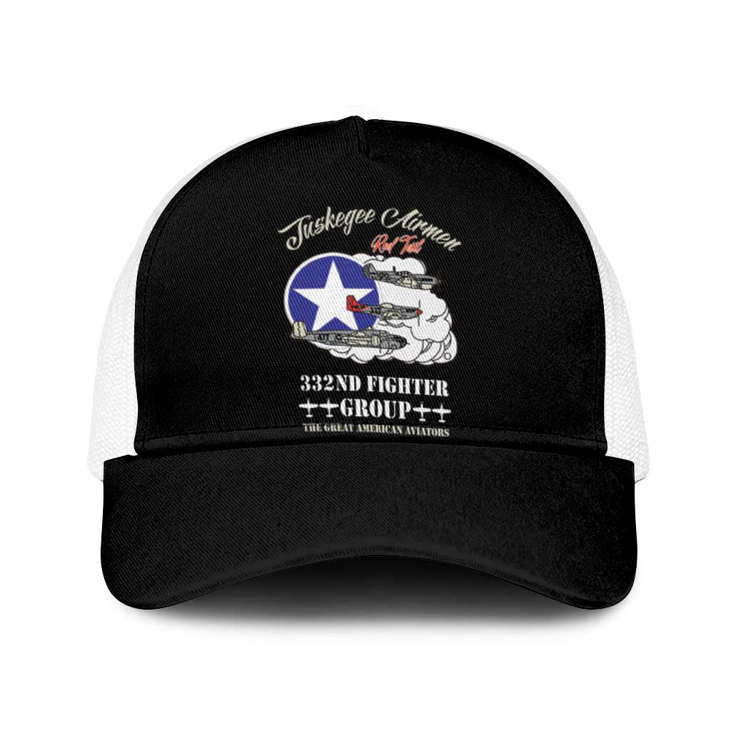 Tuskegee Airmen WWII Heroes Baseball Net Cap The Great American Aviators Black Art - Wonder Print Shop