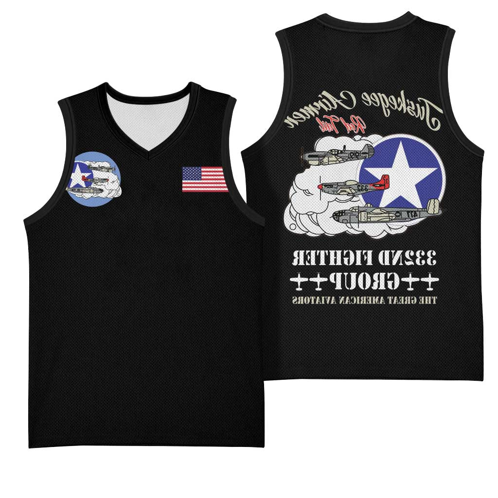 Tuskegee Airmen WWII Heroes Basketball Jersey The Great American Aviators Black Art - Wonder Print Shop