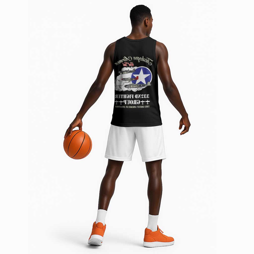 Tuskegee Airmen WWII Heroes Basketball Jersey The Great American Aviators Black Art - Wonder Print Shop