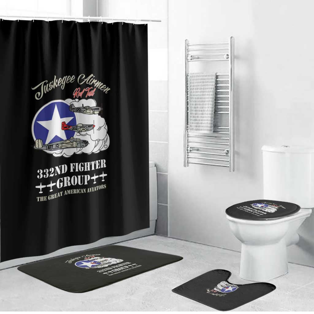 Tuskegee Airmen WWII Heroes Bathroom Set The Great American Aviators Black Art - Wonder Print Shop
