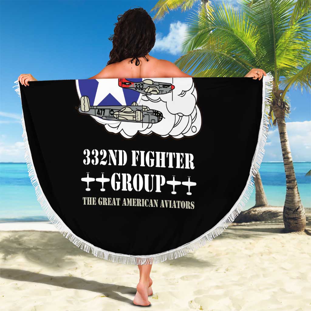 Tuskegee Airmen WWII Heroes Beach Blanket The Great American Aviators Black Art - Wonder Print Shop