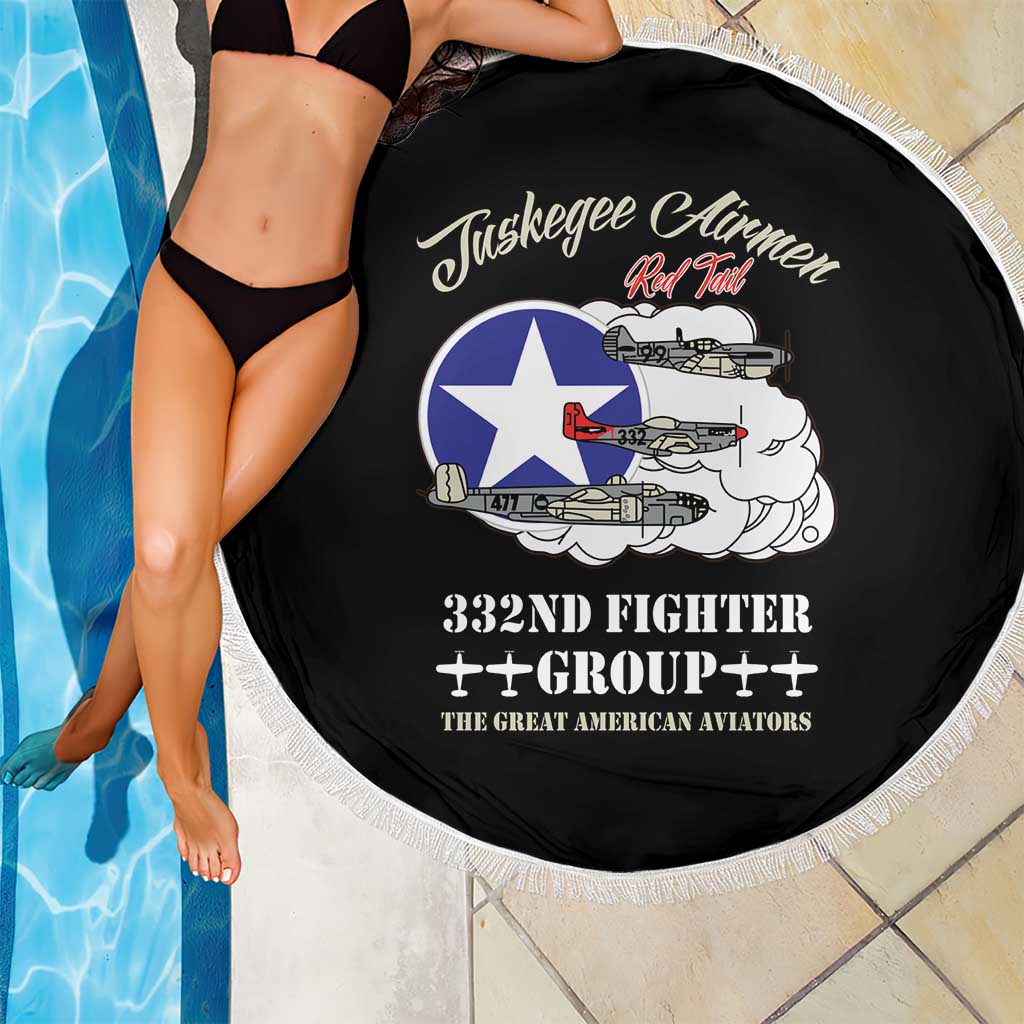 Tuskegee Airmen WWII Heroes Beach Blanket The Great American Aviators Black Art - Wonder Print Shop