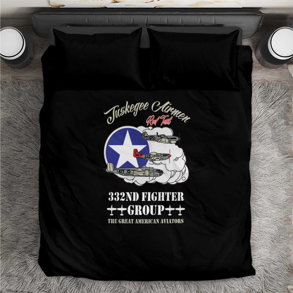 Tuskegee Airmen WWII Heroes Bedding Set The Great American Aviators Black Art - Wonder Print Shop