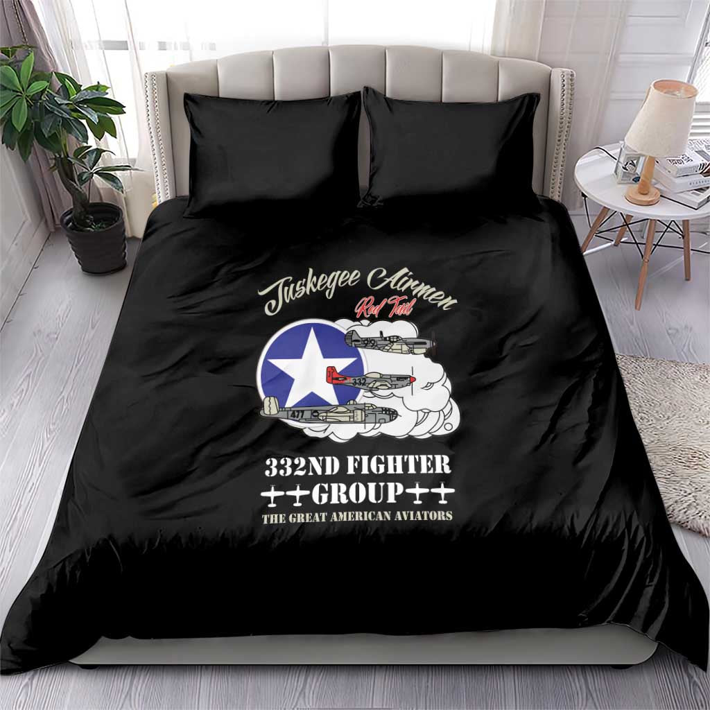 Tuskegee Airmen WWII Heroes Bedding Set The Great American Aviators Black Art - Wonder Print Shop
