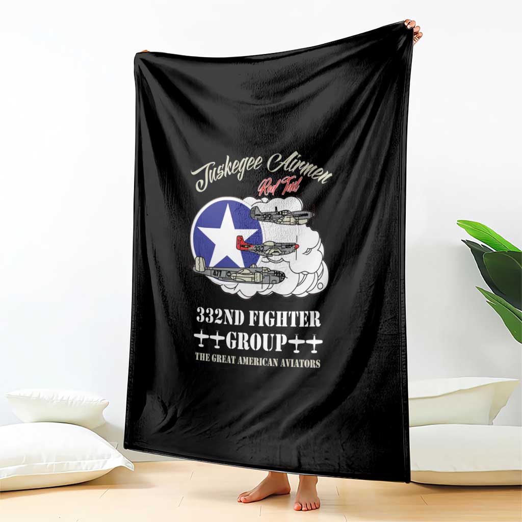 Tuskegee Airmen WWII Heroes Blanket The Great American Aviators Black Art - Wonder Print Shop