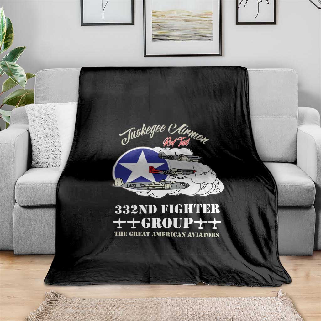 Tuskegee Airmen WWII Heroes Blanket The Great American Aviators Black Art - Wonder Print Shop