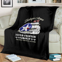 Tuskegee Airmen WWII Heroes Blanket The Great American Aviators Black Art - Wonder Print Shop
