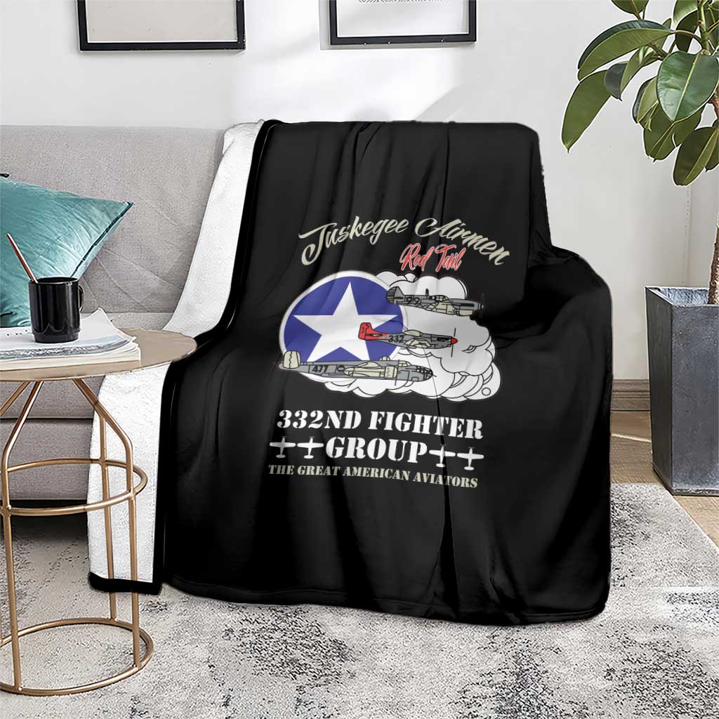 Tuskegee Airmen WWII Heroes Blanket The Great American Aviators Black Art - Wonder Print Shop