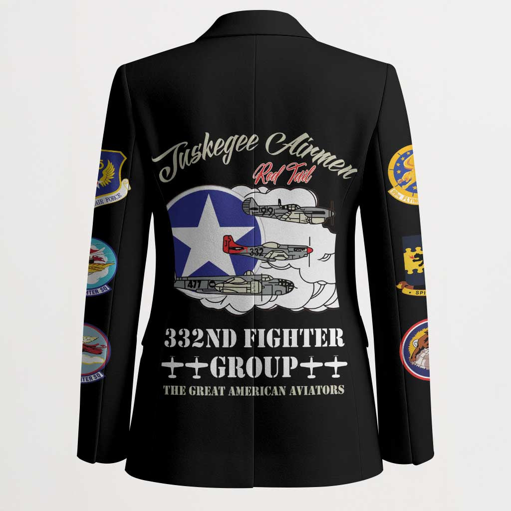 Tuskegee Airmen WWII Heroes Blazer The Great American Aviators Black Art - Wonder Print Shop