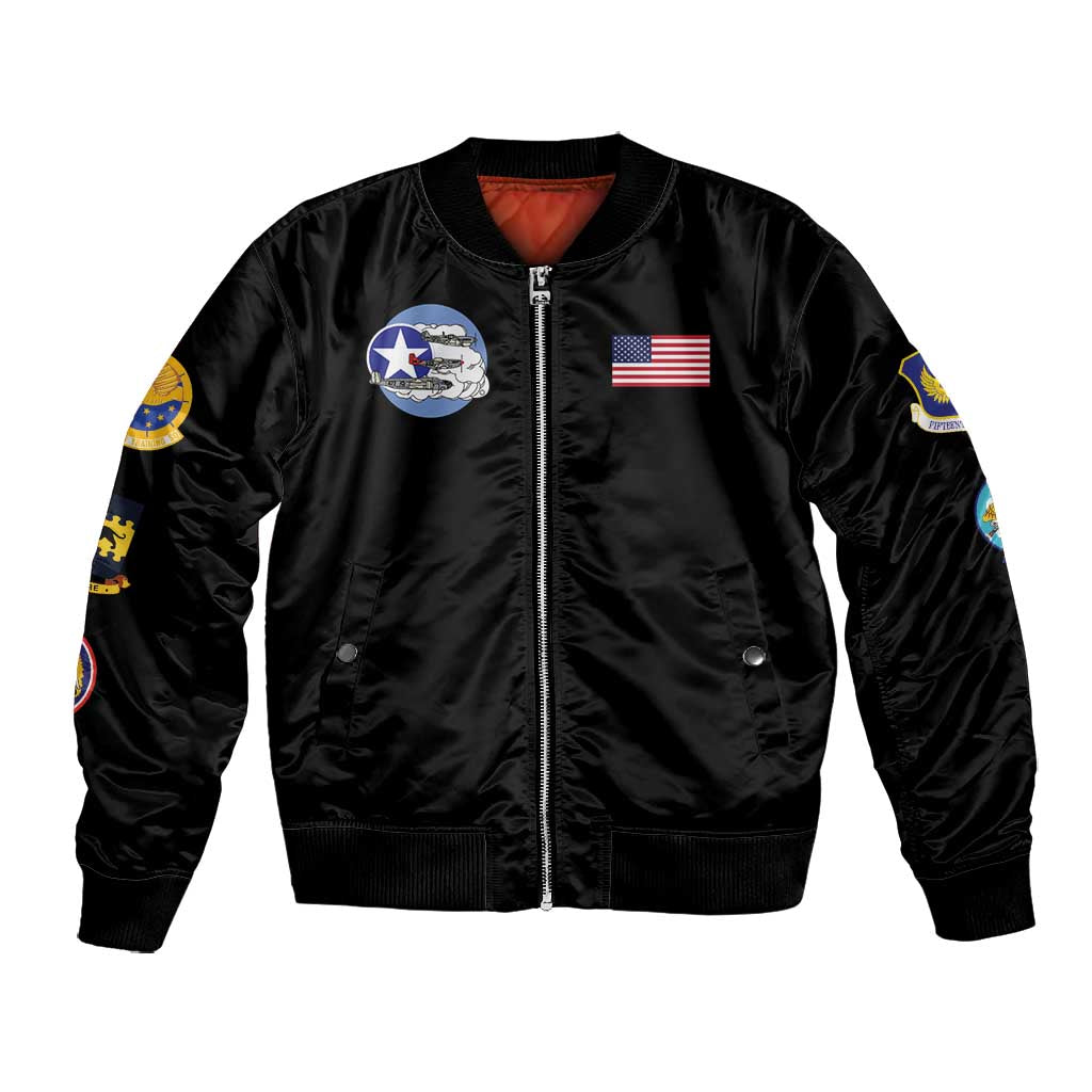Tuskegee Airmen WWII Heroes Bomber Jacket The Great American Aviators Black Art - Wonder Print Shop