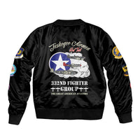 Tuskegee Airmen WWII Heroes Bomber Jacket The Great American Aviators Black Art - Wonder Print Shop