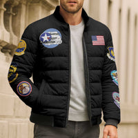 Tuskegee Airmen WWII Heroes Bomber Puffer Jacket The Great American Aviators Black Art - Wonder Print Shop