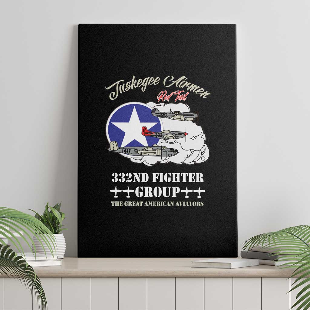 Tuskegee Airmen WWII Heroes Canvas Wall Art The Great American Aviators Black Art - Wonder Print Shop